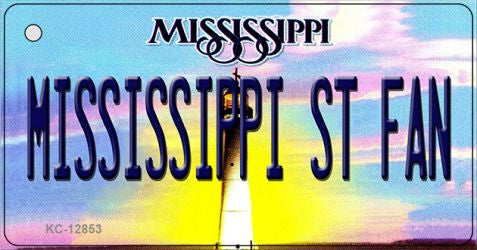 Mississippi State Fan Novelty Metal Key Chain KC-12853