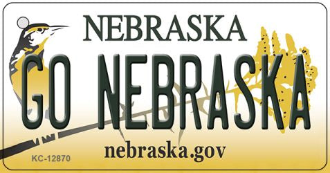 Go Nebraska Novelty Metal Key Chain KC-12870