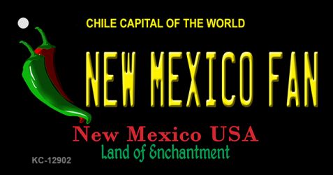 New Mexico Fan Novelty Metal Key Chain KC-12902