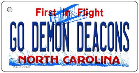 Go Demon Deacons Novelty Metal Key Chain KC-12949