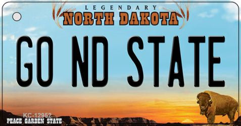 Go North Dakota State Novelty Metal Key Chain KC-12952