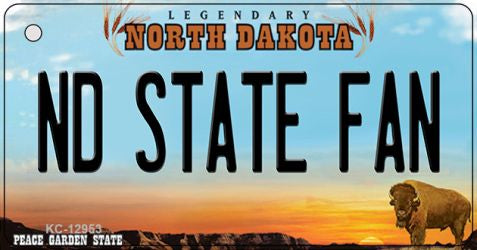 North Dakota State Fan Novelty Metal Key Chain KC-12953