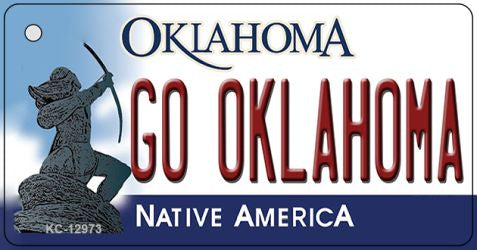 Go Oklahoma Novelty Metal Key Chain KC-12973
