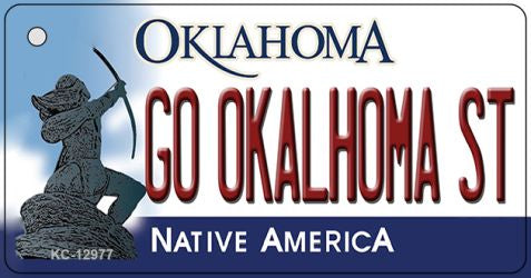 Go Oklahoma State Novelty Metal Key Chain KC-12977
