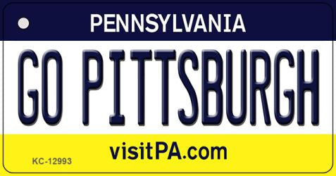 Go Pittsburgh Novelty Metal Key Chain KC-12993