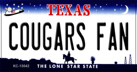 Cougars Fan Novelty Metal Key Chain KC-13042