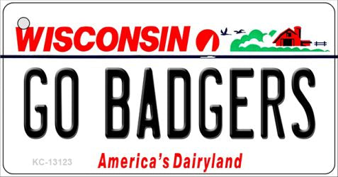 Go Badgers Novelty Metal Key Chain KC-13123