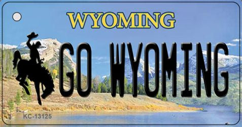 Go Wyoming Novelty Metal Key Chain KC-13125