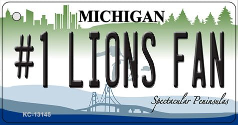 Number 1 Lions Fan Novelty Metal Key Chain KC-13145
