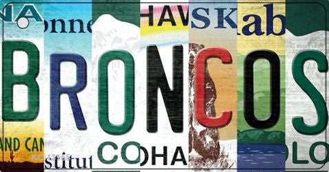 Broncos Strip Art Novelty Metal Key Chain KC-13155