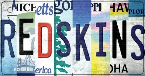 Redskins Strip Art Novelty Metal Key Chain KC-13161