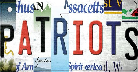 Patriots Strip Art Novelty Metal Key Chain KC-13166