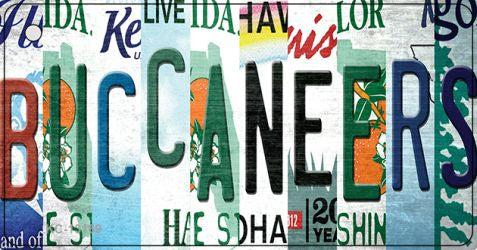 Buccaneers Strip Art Novelty Metal Key Chain KC-13169