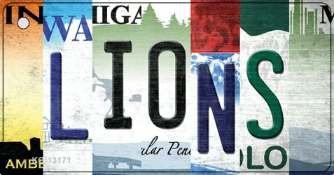 Lions Strip Art Novelty Metal Key Chain KC-13171