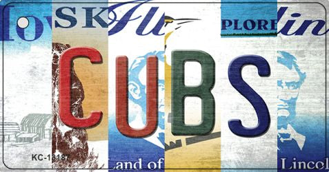 Cubs Strip Art Novelty Metal Key Chain KC-13187
