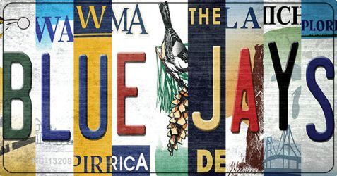 Blue Jays Strip Art Novelty Metal Key Chain KC-13208