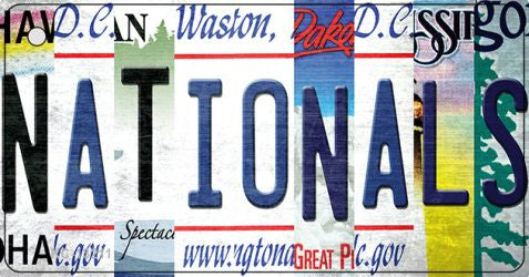 Nationals Strip Art Novelty Metal Key Chain KC-13211