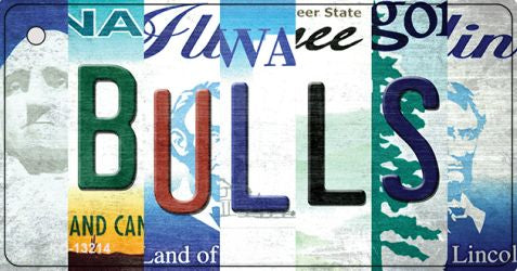 Bulls Strip Art Novelty Metal Key Chain KC-13214