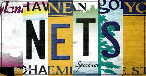 Nets Strip Art Novelty Metal Key Chain KC-13229