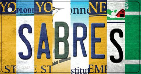 Sabres Strip Art Novelty Metal Key Chain KC-13242