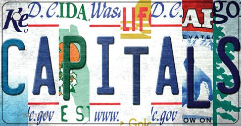 Capitals Strip Art Novelty Metal Key Chain KC-13254