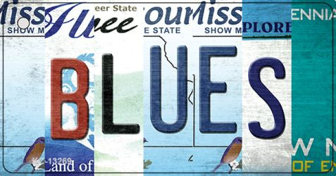 Blues Strip Art Novelty Metal Key Chain KC-13269