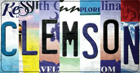 Clemson Strip Art Novelty Metal Key Chain KC-13275