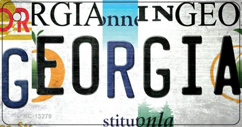 Georgia Strip Art Novelty Metal Key Chain KC-13279