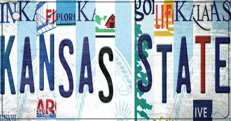 Kansas State Strip Art Novelty Metal Key Chain KC-13281
