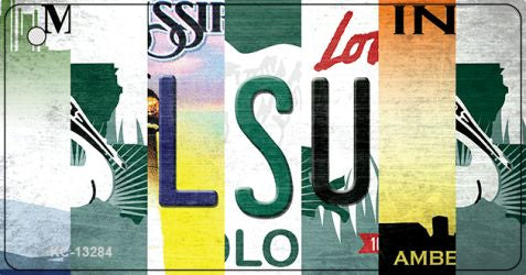 LSU Strip Art Novelty Metal Key Chain KC-13284