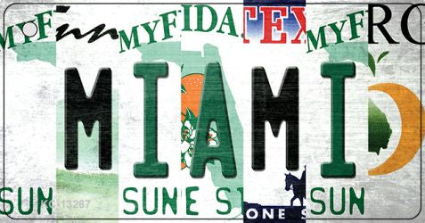 Miami Strip Art Novelty Metal Key Chain KC-13287