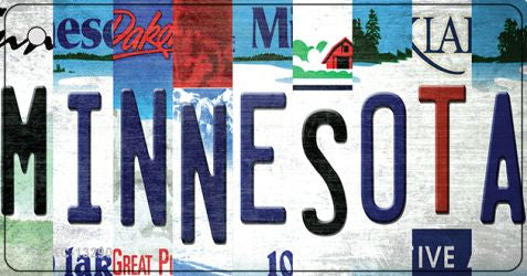 Minnesota Strip Art Novelty Metal Key Chain KC-13290