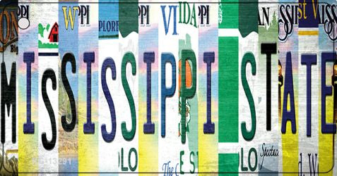 Mississippi State Strip Art Novelty Metal Key Chain KC-13291