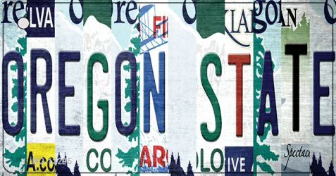 Oregon State Strip Art Novelty Metal Key Chain KC-13295