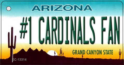 Number 1 Cardinals Fan Novelty Metal Key Chain KC-13314