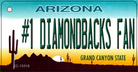 Number 1 Diamondbacks Fan Novelty Metal Key Chain KC-13316