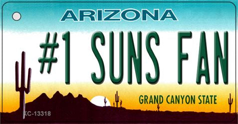 Number 1 Suns Fan Novelty Metal Key Chain KC-13318
