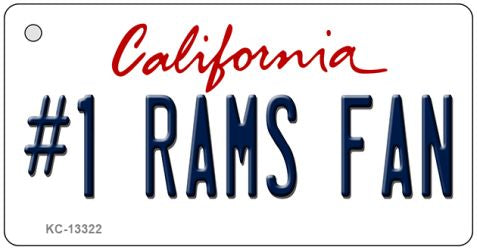 Number 1 Rams Fan Novelty Metal Key Chain KC-13322