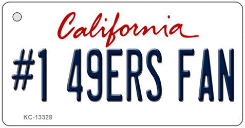 Number 1 49ers Fan Novelty Metal Key Chain KC-13328