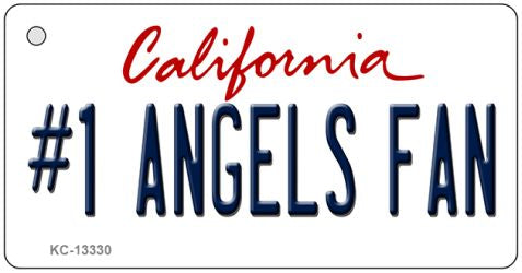 Number 1 Angels Fan Novelty Metal Key Chain KC-13330