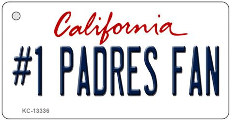 Number 1 Padres Fan Novelty Metal Key Chain KC-13336