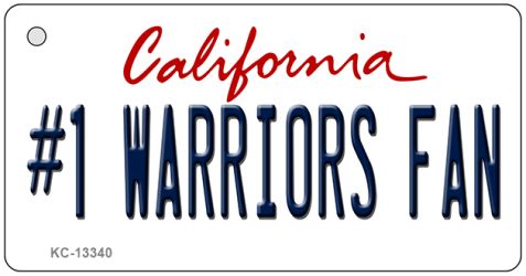 Number 1 Warriors Fan Novelty Metal Key Chain KC-13340