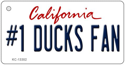 Number 1 Ducks Fan Novelty Metal Key Chain KC-13352
