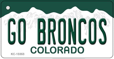 Go Broncos Novelty Metal Key Chain KC-13353