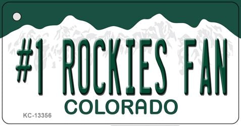 Number 1 Rockies Fan Novelty Metal Key Chain KC-13356