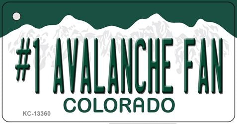 Number 1 Avalanche Fan Novelty Metal Key Chain KC-13360