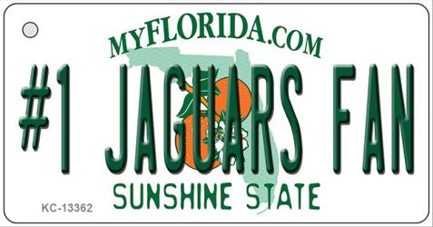 Number 1 Jaguars Fan Novelty Metal Key Chain KC-13362