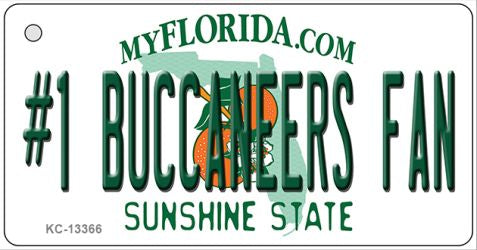 Number 1 Buccaneers Fan Novelty Metal Key Chain KC-13366
