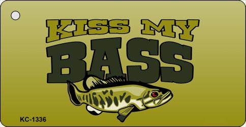 Kiss My Bass Novelty Aluminum Key Chain KC-1336