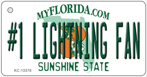 Number 1 Lightning Fan Novelty Metal Key Chain KC-13376
